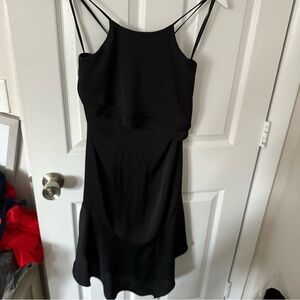 High Neck Black Dress